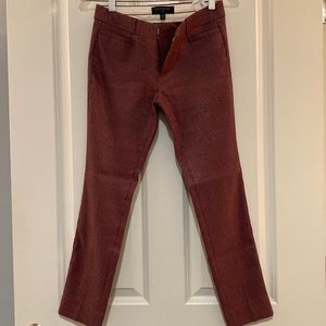 Red and gold Banana Republic Sloan pants size 00 petite EUC